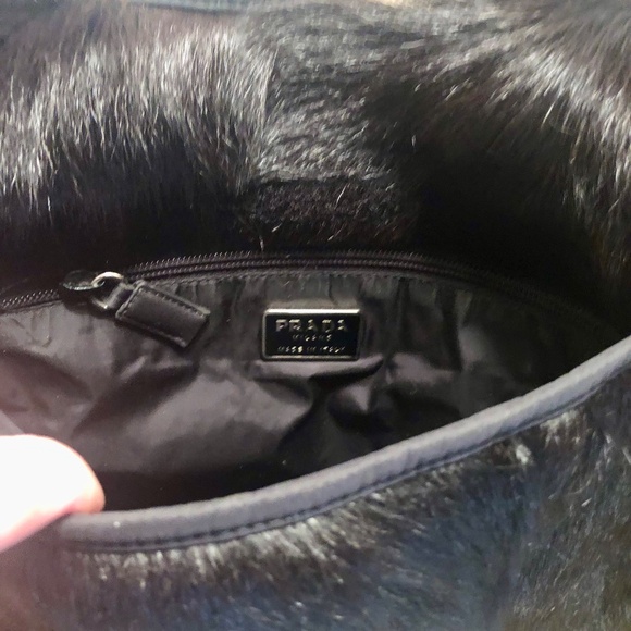 PRADA Black Goat Hair Backpack with Chest Rig and velcro adjustments main image 6